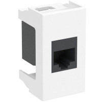 Розетка RJ-45, в кабель-канал, белая, 1 порт, DKC Viva 45037