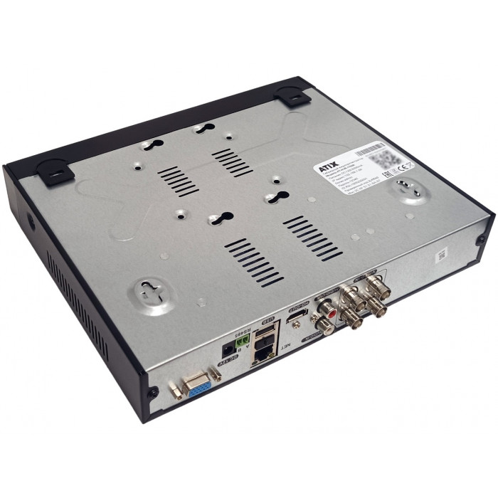 Видеорегистратор 4-х канальный ATIX AT-HVR-1104A, мультиформат до 5 Mpx, 1 HDD, аудиовход 1 RCA / 4 AoC