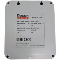 Блок бесперебойного питания 12V, 3А, Recon PS RN-3Ab без АКБ, 1 АКБ 7 Ач